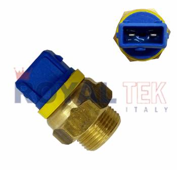 BULBO TERMOCONTACTO DE ELECTROVENTILADOR ROYALTEK  - TEMPERATURA 97/92 / AISLANTE AZUL ARO AMARILLO / CITROEN AX BERLINGO SAXO XANTIA XSARA XSARA PICASSO ZX PEUGEOT 106 205 206 306 405  --- OEM 96138637 126426